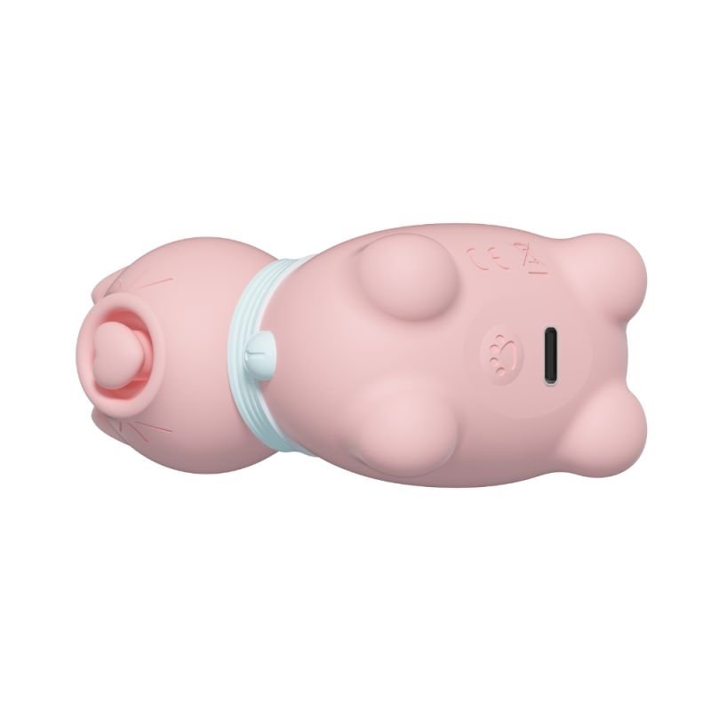 Стимулятор клітора з пульсацією UNIVIBE Котик, 5 режимів, рожевий вид 10