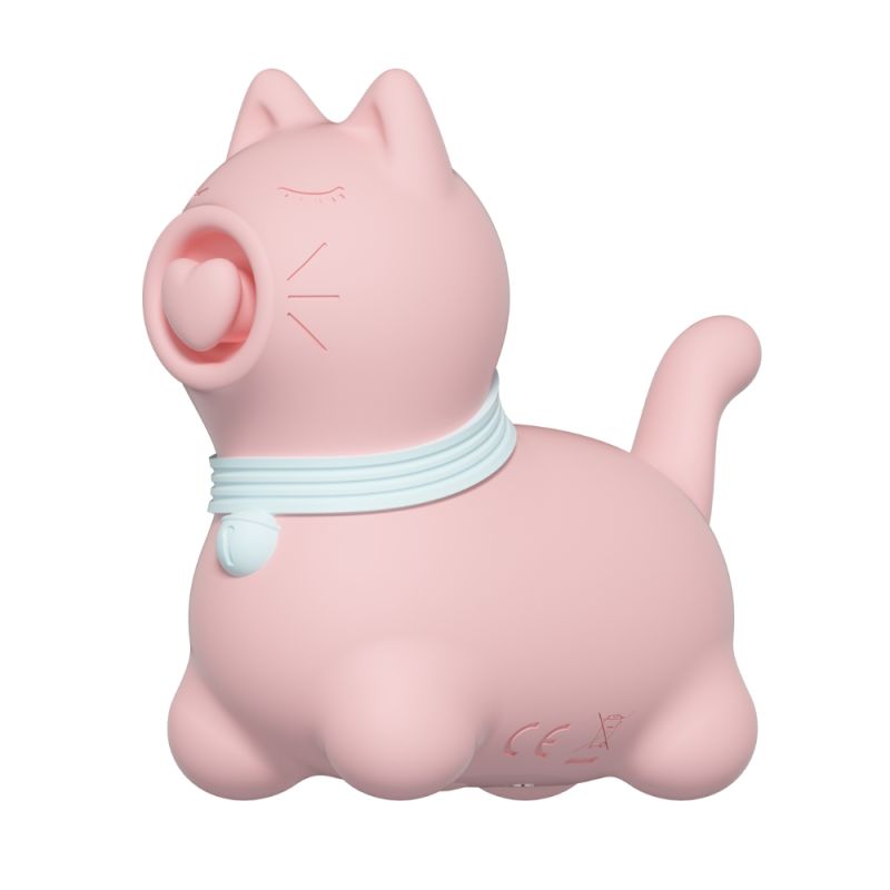 Стимулятор клитора с пульсацией UNIVIBE Котик, 5 режимов, розовый вид 2