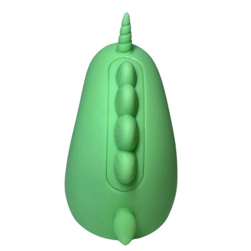 Стимулятор клитора с язычком UNIVIBE Единорог, 10 режимов, зеленый вид 6