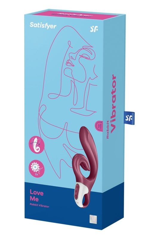 Стимулятор точки G та клітора Satisfyer Love me з вібрацією, бордовий вид 8