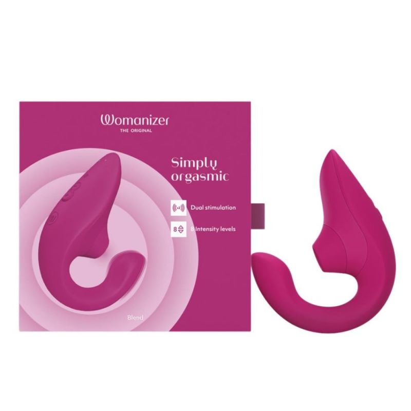 Стимулятор точки G и клитора Womanizer Blend Pink вакуум и вибрация, ярко-розовый вид 2