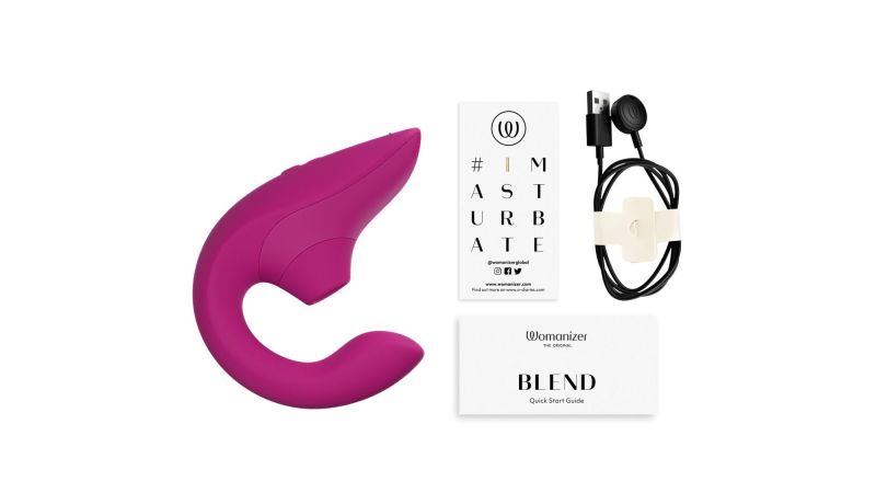 Стимулятор точки G та клітора Womanizer Blend Pink вакуум та вібрація, яскраво-рожевий вид 7