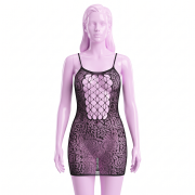 Платье мини сетка Passion BS096 black