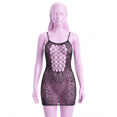 Платье мини сетка Passion BS096 black