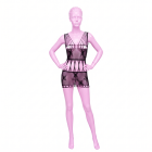 Сукня сітка з декоративними метеликами Passion BS090 чорна, One Size вид 2