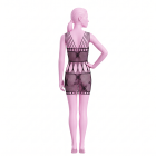 Сукня сітка з декоративними метеликами Passion BS090 чорна, One Size вид 3