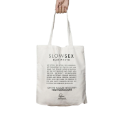 Сумка-шопер тканинна Bijoux indiscrets SLOW SEX Tote Bag біла