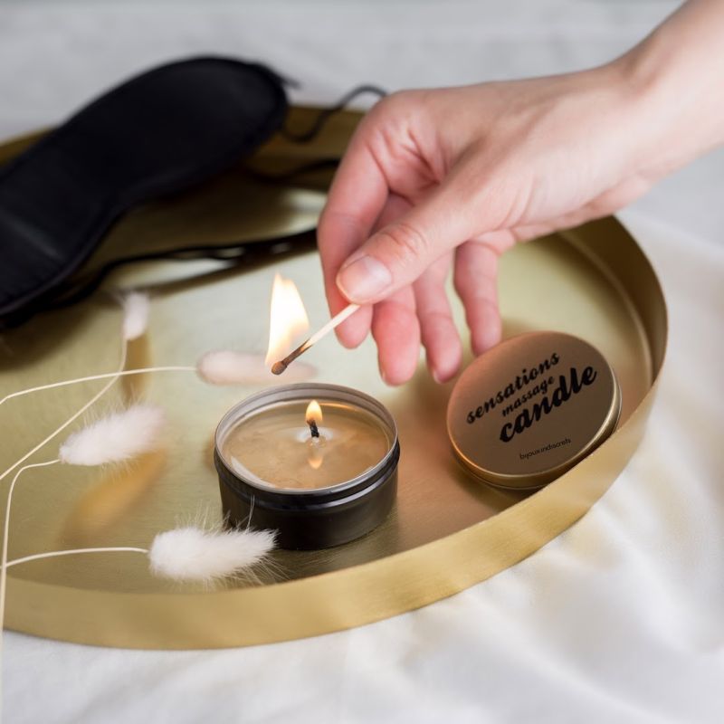 Свічка для масажу Bijoux Indiscrets з ароматом троянди та жасмину вид 2