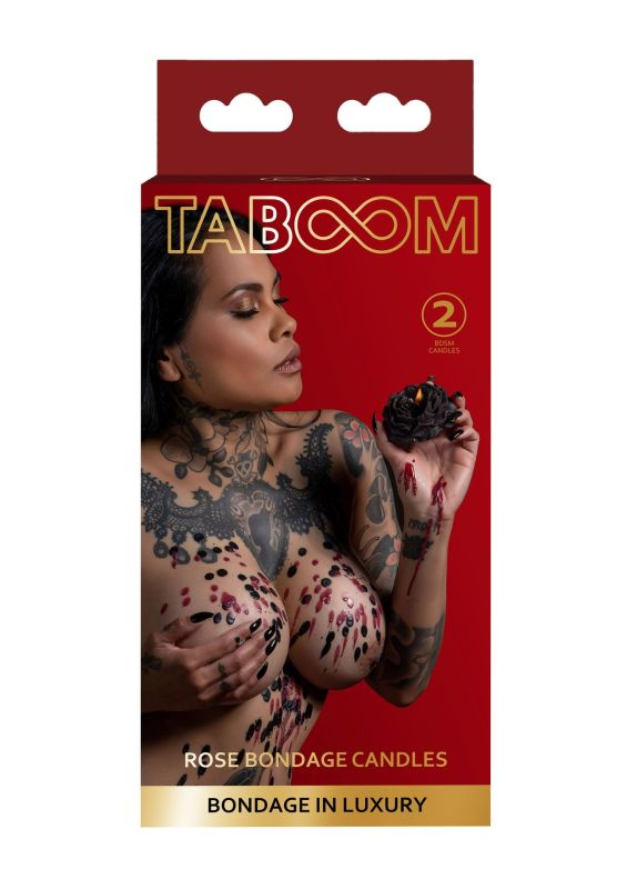 Свечи низкотемпературные БДСМ Taboom Bondage in Luxury в виде розы, 2 шт. вид 3