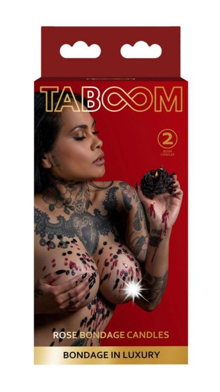 Свечи низкотемпературные БДСМ Taboom Bondage in Luxury в виде розы, 2 шт. вид 2