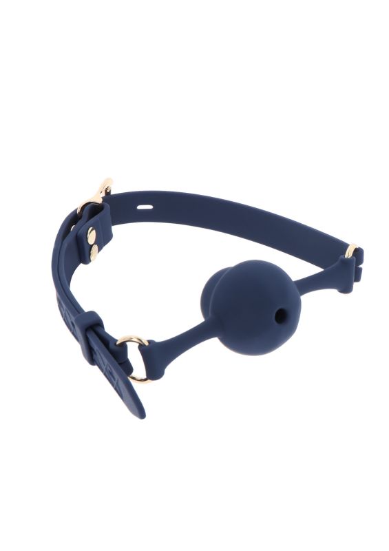 Силиконовый кляп-шарик Taboom Silicone Supreme, синий вид 4