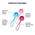 Набір одинарних вагінальних кульок Satisfyer Strengthening Balls різнокольорові вид 6
