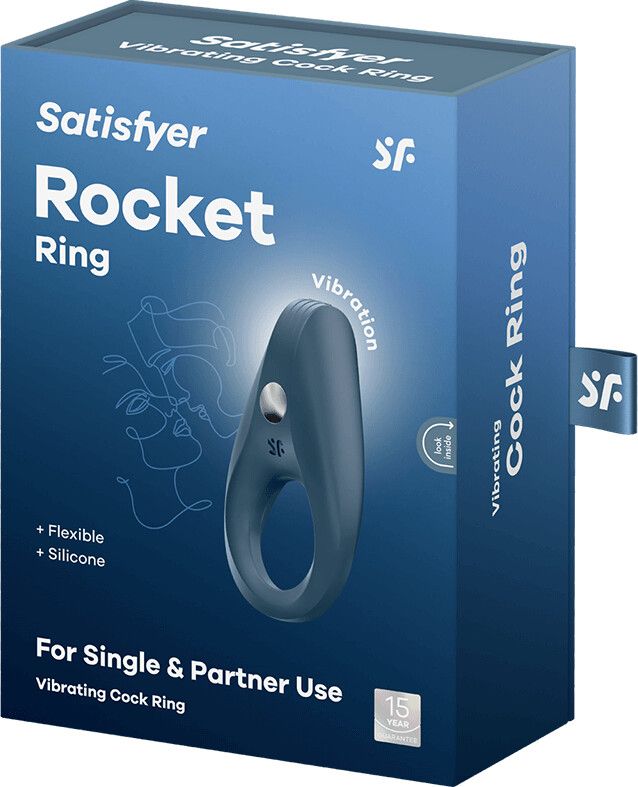 Ерекційне віброкільце Satisfyer Rocket Ring синє вид 6