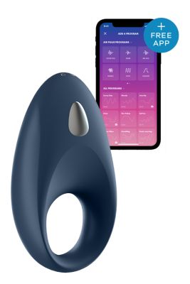 Ерекційне смарт-віброкільце Satisfyer Mighty One синє