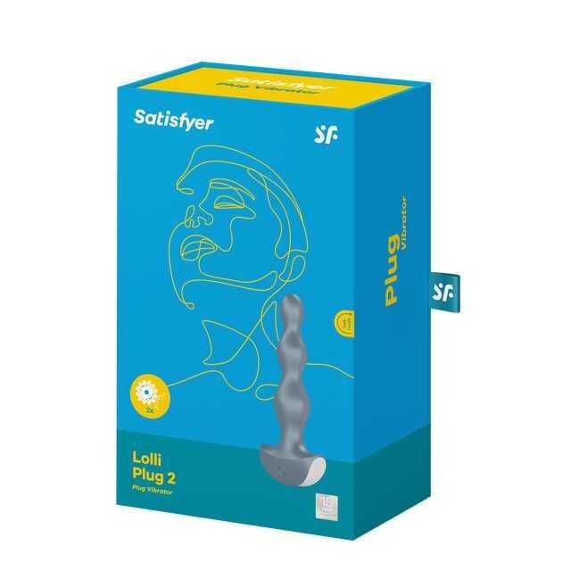Анальна пробка з вібрацією Satisfyer Lolli-Plug 2 сіра вид 6
