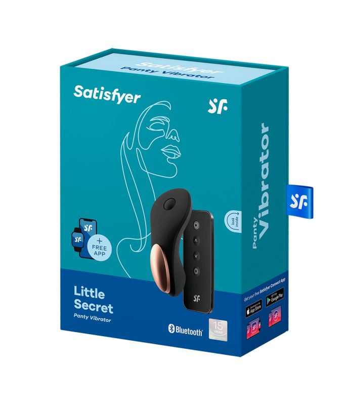 Вібратор у трусики з пультом та функцією керування зі смартфона Satisfyer Little Secret чорний вид 6