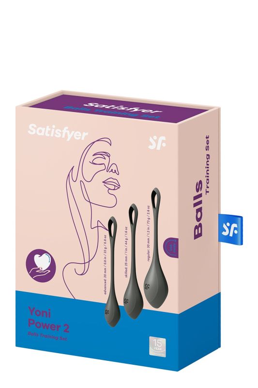 Набір вагінальних кульок Satisfyer Yoni Power 2 чорний вид 5