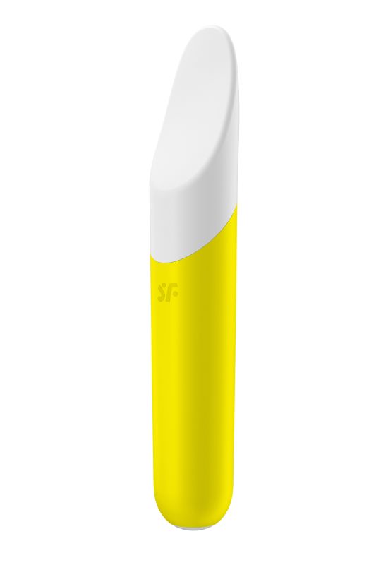 Віброкуль з плоским вигнутим наконечником Satisfyer Ultra Power Bullet 7 жовтий вид 4