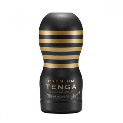 Мастурбатор с рельефной внутренней структурой Tenga Premium STRONG и вакуумной стимуляцией