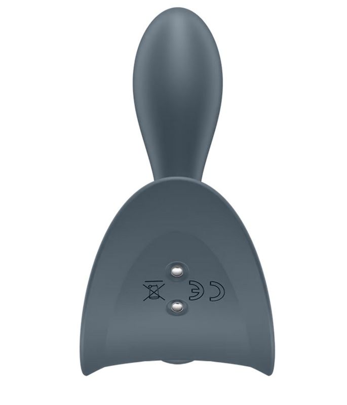 Тонка, краплинна пробка Satisfyer Booty Absolute Beginners 2 з вібрацією, сіра вид 3