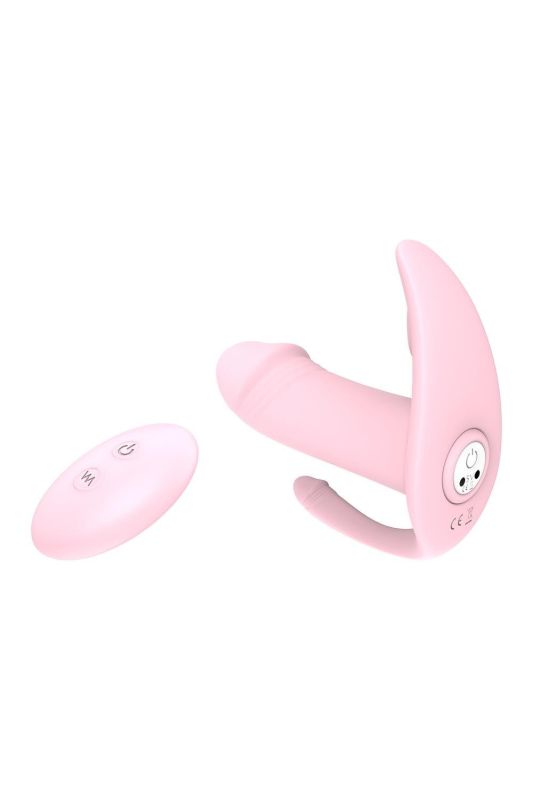 Триточковий вібростимулятор Dream Тoys Еssentials з пультом керування, рожевий вид 4