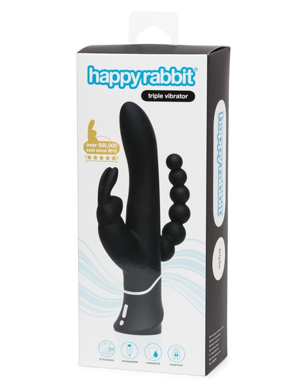 Потрійний вібратор Happy Rabbit Triple Curve Rechargeable Rabbit Vibrator вид 9