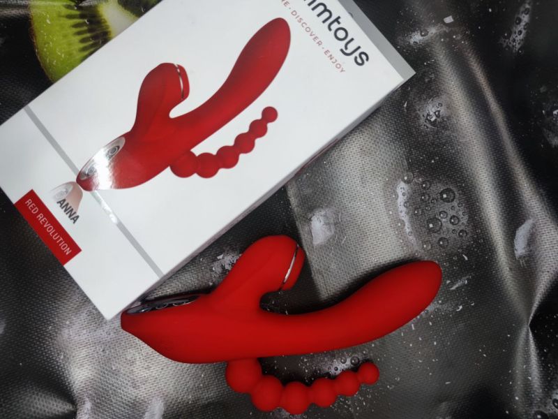 Потрійний вібратор із вакуумною стимуляцією Dream Toys RED REVOLUTION ANNA вид 6