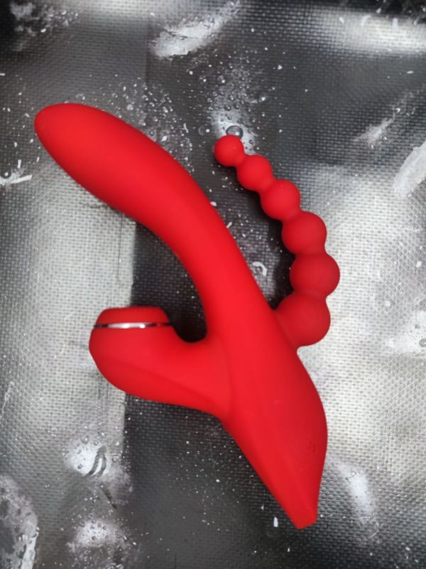 Потрійний вібратор із вакуумною стимуляцією Dream Toys RED REVOLUTION ANNA вид 8