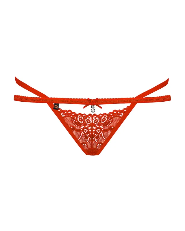 Стринги Obsessive 838-THO-3 thong red L/XL вид 2