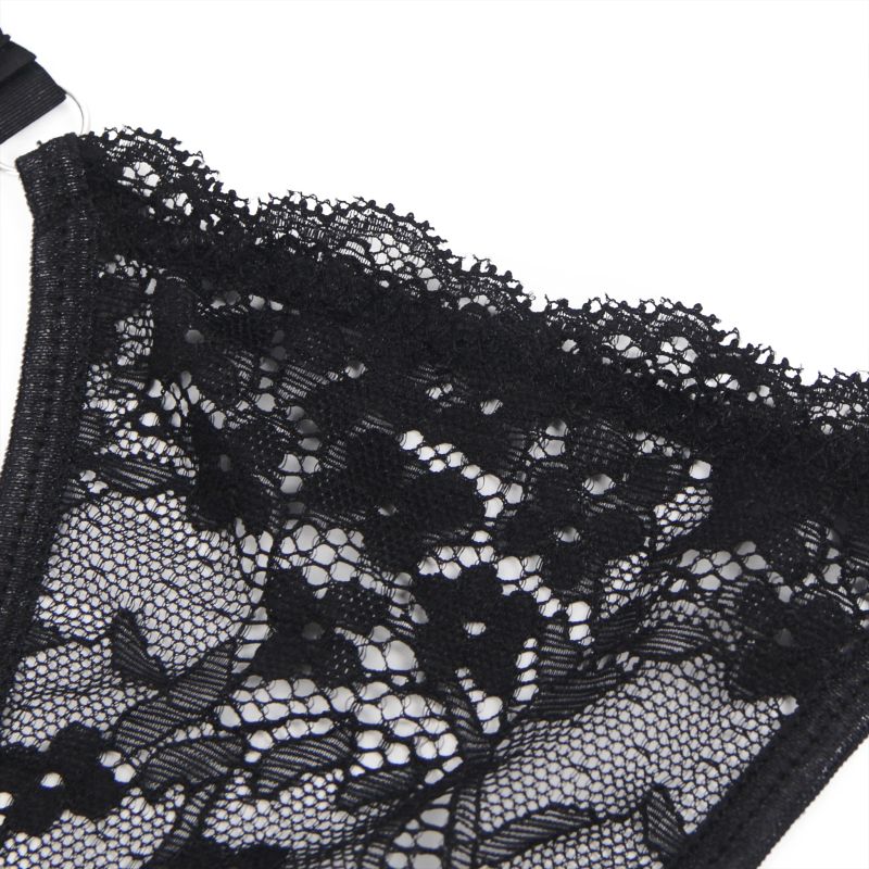 Трусики кружевные Star Night со стразами LOVE, черные, XL вид 9