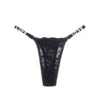 Трусики кружевные Star Night со стразами LOVE, черные, XL вид 7