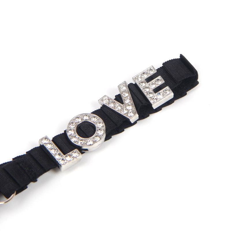 Трусики кружевные Star Night со стразами LOVE, черные, XL вид 8