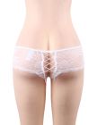Белые трусики Star Night с цветочным кружевом и открытым доступом вид 5