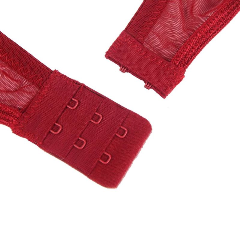 Сексуальные кружевные трусики Star Night с поясом и подвязками для чулок, красный вид 9