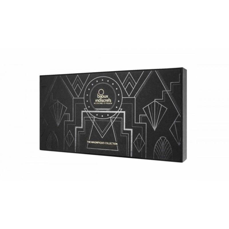 Цепочка портупея Bijoux Indiscrets Magnifique Bra Chain - Gold, украшение на тело вид 5