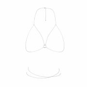 Цепочка портупея Bijoux Indiscrets Magnifique Bra Chain - Silver, украшение на тело
