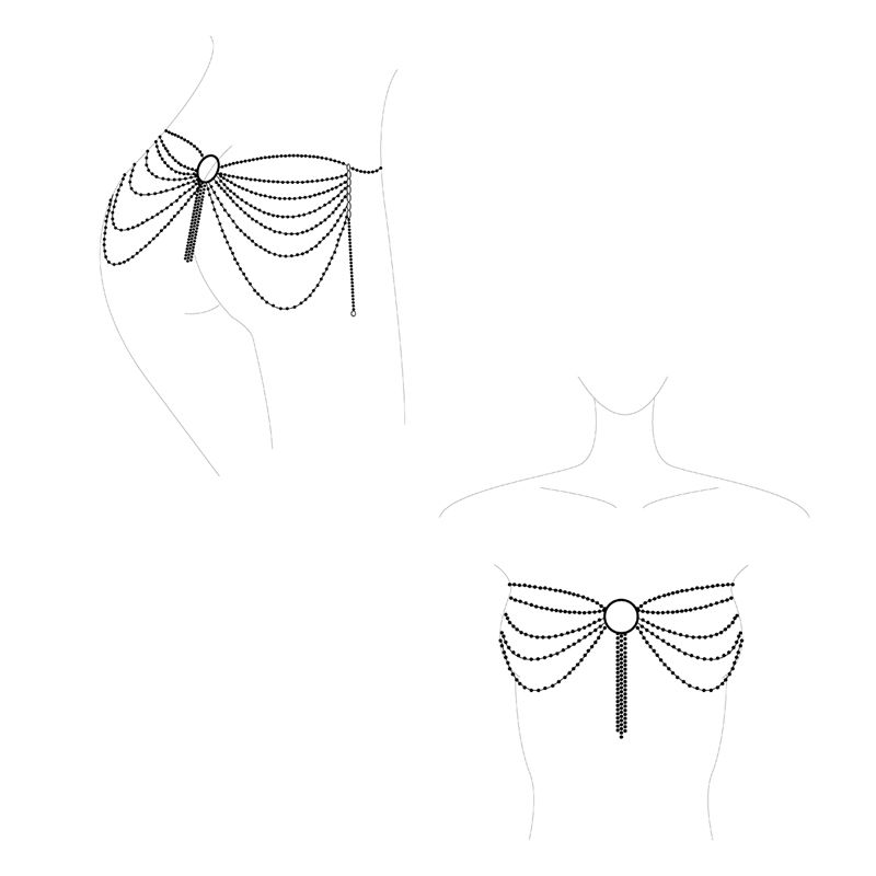 Ланцюжок трусики або погруддя Bijoux Indiscrets Magnifique Waist Chain - silver, прикраса на тіло вид 5