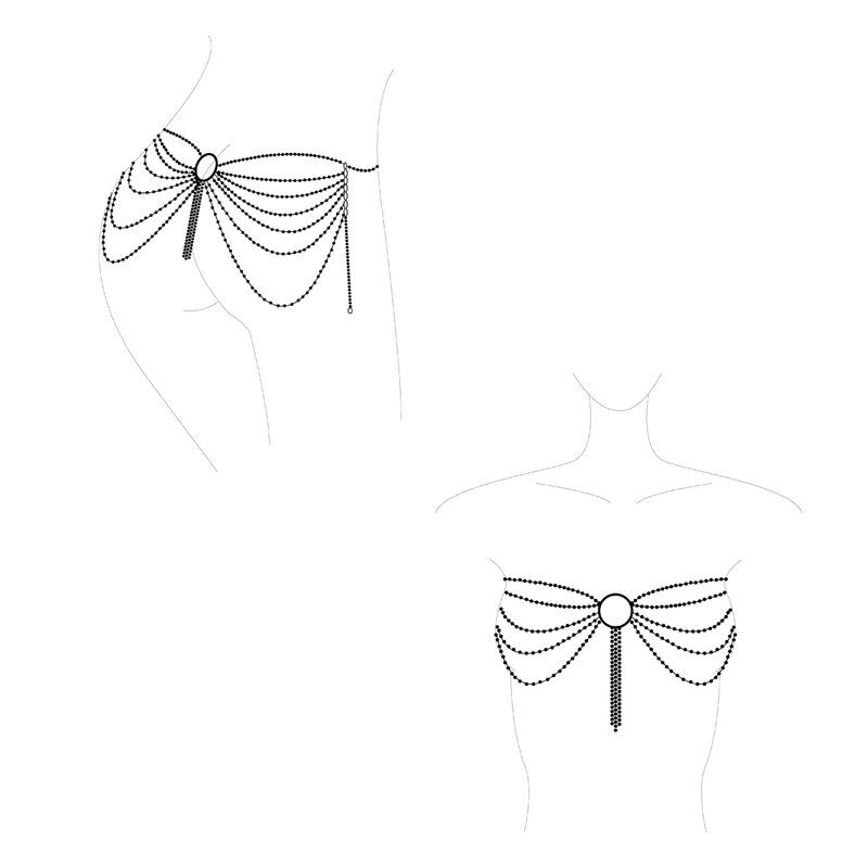 Цепочка трусики или лиф Bijoux Indiscrets MAGNIFIQUE Waist Chain - Gold, украшение на тело вид 4