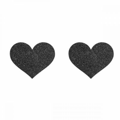Прикраса для грудей Flash - Heart Black Bijoux Indiscrets