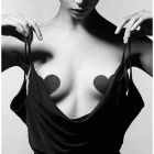 Прикраса для грудей Flash - Heart Black Bijoux Indiscrets вид 3