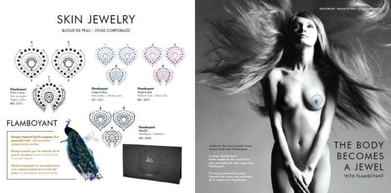 Украшение для груди MIMI Metallic Skin Transfer Bijoux Indiscrets вид 10