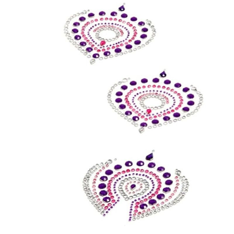 Прикраси для грудей та бікіні FLAMBOYANT зі стразами рожево-фіолетовий вид 8