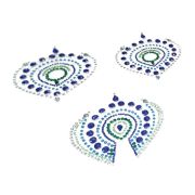 Украшения для груди и бикини со стразами Bijoux Indiscrets Flamboyant изумрудно-голубой