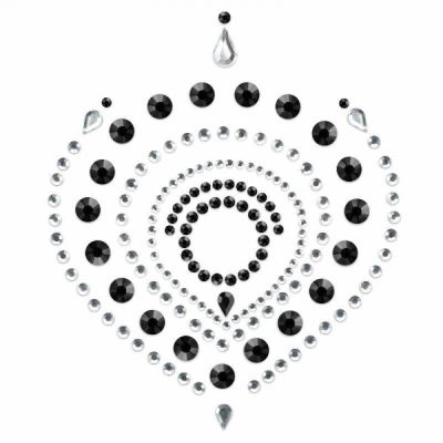 Прикраси для грудей та бікіні зі стразами Flamboyant від Bijoux Indiscrets, сріблясто-чорні