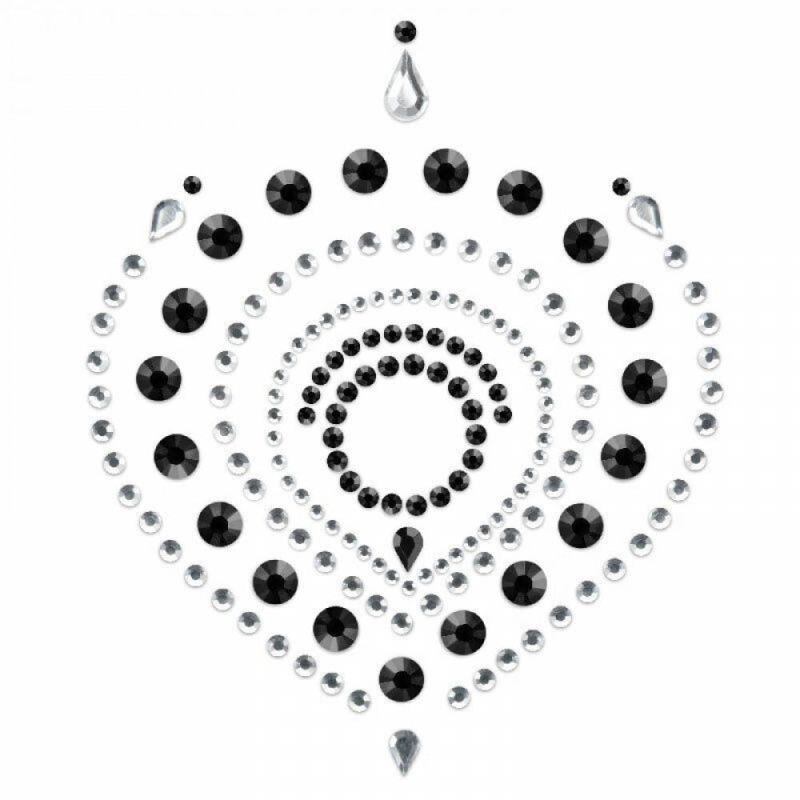 Украшения для груди и бикини со стразами Flamboyant от Bijoux Indiscrets, серебристо-чёрные вид 3