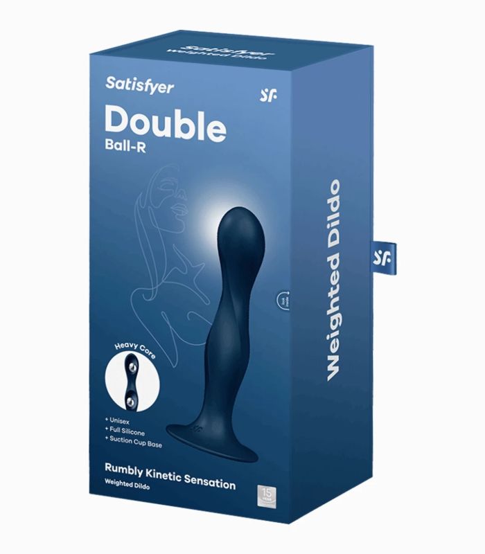 Універсальний фалоімітатор Satisfyer Double Ball-R з двома обтяженими кульками, що рухаються всередині вид 5