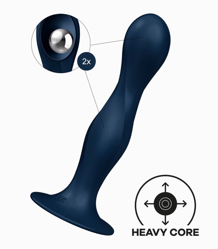 Універсальний фалоімітатор Satisfyer Double Ball-R з двома обтяженими кульками, що рухаються всередині вид 2