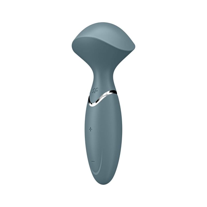Універсальний компактний потужний масажер Satisfyer Mini Wand-er сірий вид 2
