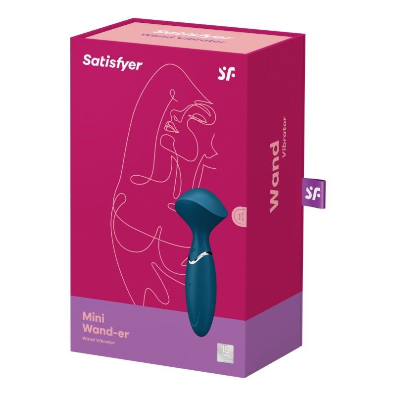 Універсальний компактний потужний масажер Satisfyer Mini Wand-er сірий вид 5