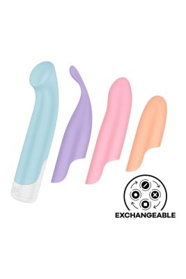 Универсальный набор для интимной стимуляции Satisfyer Playful Four с 4 разноцветными насадками